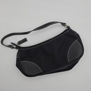 Victoria's Secret Shoulder Bag Women Small Black Good Y2K Nylon Faux Leather